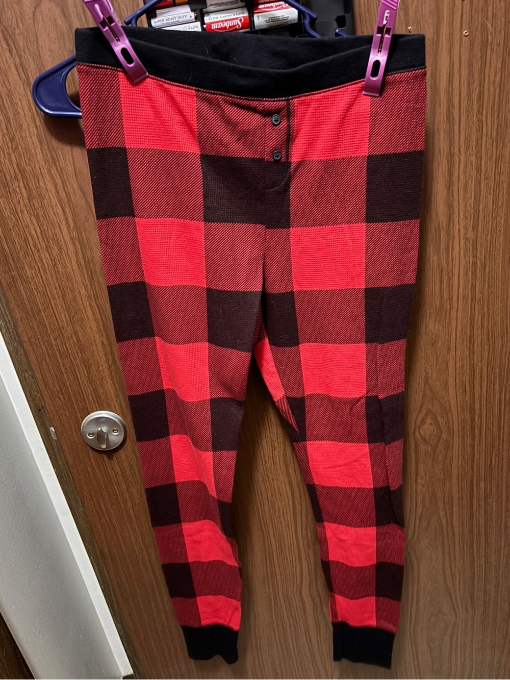 Old Navy Red & Black Buffalo Plaid Pajama Pants– Size M ❤️🖤